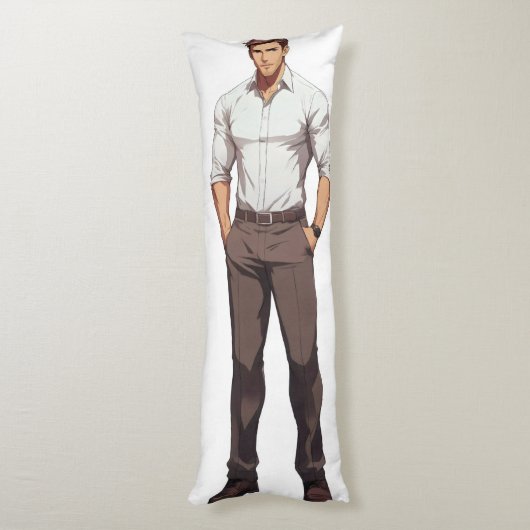 Knappe Rugged Ikemen Anime Lichaamskussen (Achterkant (Verticaal))