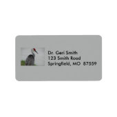 Knappe Sandhill Crane Etiket (Voorkant)