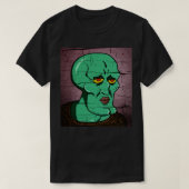 Knappe Squidward Verstrekte Stijl Vector Draw T-shirt (Design voorkant)