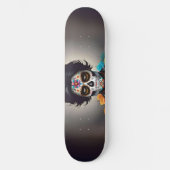 Knappe Sugar Skull Man Jongen Tiener Schaats Deck Persoonlijk Skateboard (Voorkant)