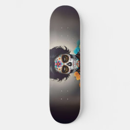 Knappe Sugar Skull Man Jongen Tiener Schaats Deck Persoonlijk Skateboard