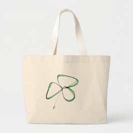 knappe tekening kleine klaver grote tote bag