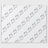 knappe tekening kleine planeet cadeaupapier (Vlak)