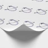 knappe tekening kleine planeet cadeaupapier (Hoek)