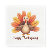 Knappe Thanksgiving-kalkoenen servetten