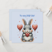 Knappe Valentijn jongen  Kaart (Voorkant / Achterkant in situ)