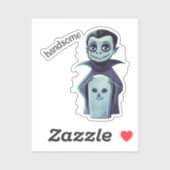 knappe vampier sticker (Vel)
