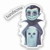 knappe vampier sticker (Voorkant)