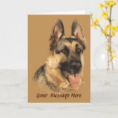 Knappe Wenskaart van de Duitse herder het zeer Kaart (Gele Bloem)