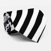 Knappe zwart-wit gestreepte Stropdas (Opgerold)