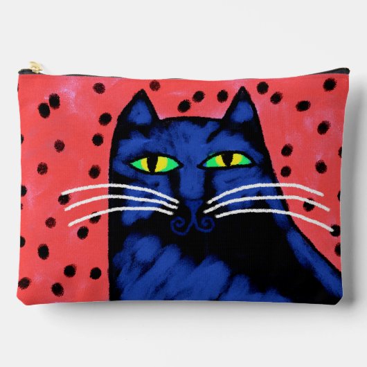 Knappe Zwarte Kat Abstracte Kunst Etui (Voorkant)