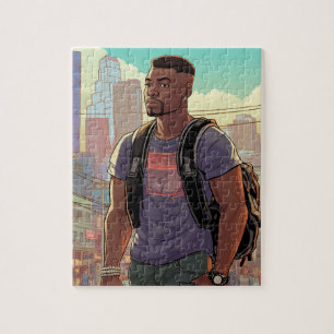 Knappe zwarte Mannen puzzel