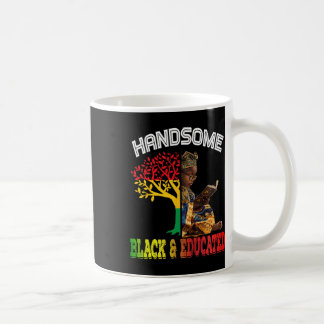 Knappe zwarte opgeleide zwarte Afrikaanse zwarte g Koffiemok