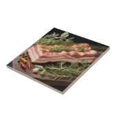 Knapperig Bacon Blok Kruiden Tegeltje (Zijkant)