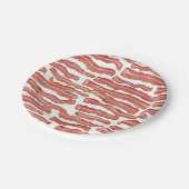 Knapperig Bacon Patroon Papieren Bordje (Gekanteld)