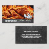 knapperig gebakken kippenvuur visitekaartje (Voorkant / Achterkant)