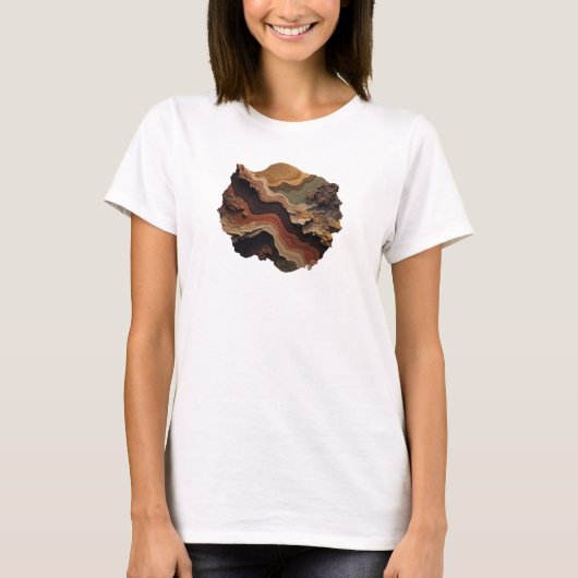 Knapperig Oranje ABSTRACTE KUNST Ontwerp T-shirt (Voorkant)