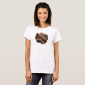 Knapperig Oranje ABSTRACTE KUNST Ontwerp T-shirt (Voorkant volledig)