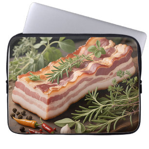 Knapperige Bacon Blok Kruiden Laptop Sleeve