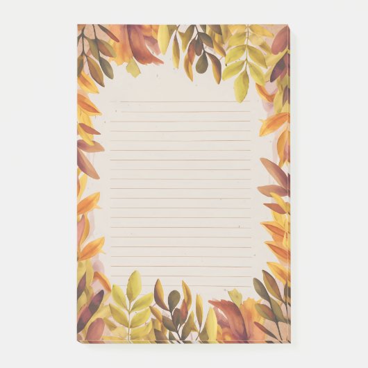 Knapperige bladeren & gezellige lijnen post-it® notes (Voorkant)