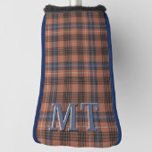 Knapperige bruine late herfst bladeren bruin blauw golfheadcover (Draai 90)