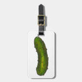 Knapperige Groene Kosjere Deli Dill Komkommer Food Bagagelabel (Voorkant verticaal)