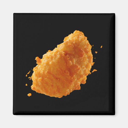 Knapperige Kip Nugget Grappig Voedsel Nuggets Tend Magneet (Voorkant)