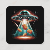 Knapperige kip nugget vierkante visitekaartje (Achterkant)