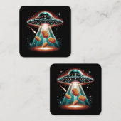 Knapperige kip nugget vierkante visitekaartje (Voorkant / Achterkant)