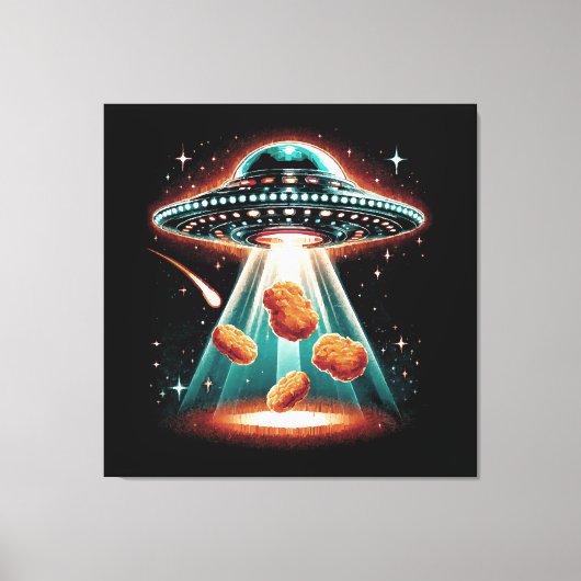 Knapperige kipnugget canvas afdruk (Voorkant)