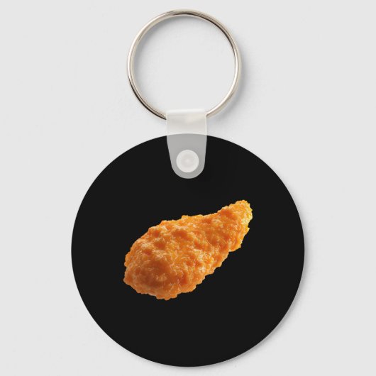 Knapperige Kippen Tender Grappig Voedsel Nuggets L Sleutelhanger (Voorkant)
