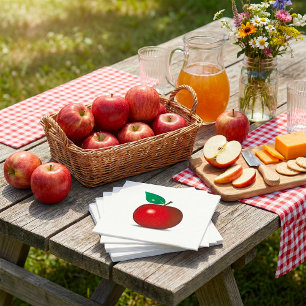 Knapperige Rode Appel Papieren Servetten