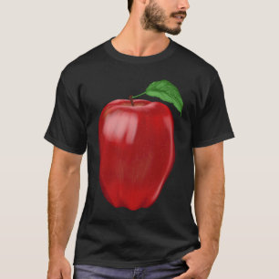Knapperige Zoete Vrucht Rode Appel Boer Tuin Kled T-shirt