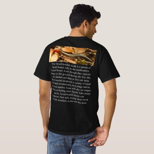 Knature Knowledge Broad-Headed Skink T-Shirt (Achterkant volledig)