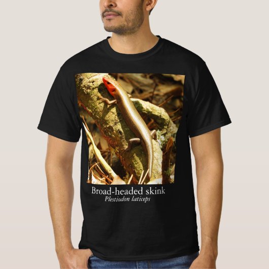 Knature Knowledge Broad-Headed Skink T-Shirt (Voorkant)