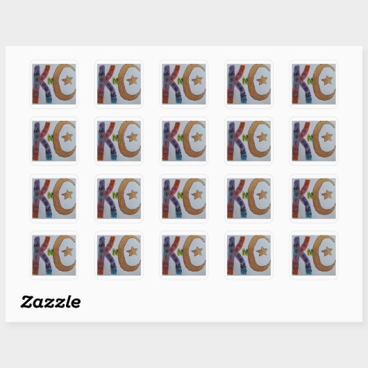KnC-logo-sticker Vierkante Sticker (Vel)