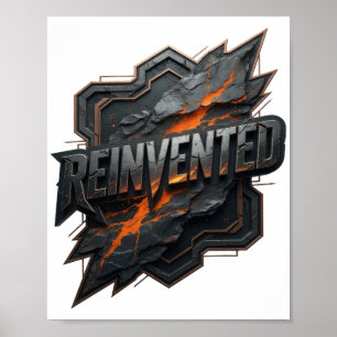 Kncrp Grijs HERUITGEVONDEN Tekst Design Poster
