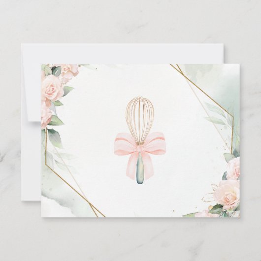 Knead Love Pink Floral Vrijgezellenfeest Recept Ka Notitiekaartje (Achterkant)