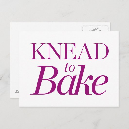 Knead naar Bake Briefkaart (Voorkant / Achterkant)