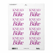 Knead naar Bake Etiket (Full Sheet)