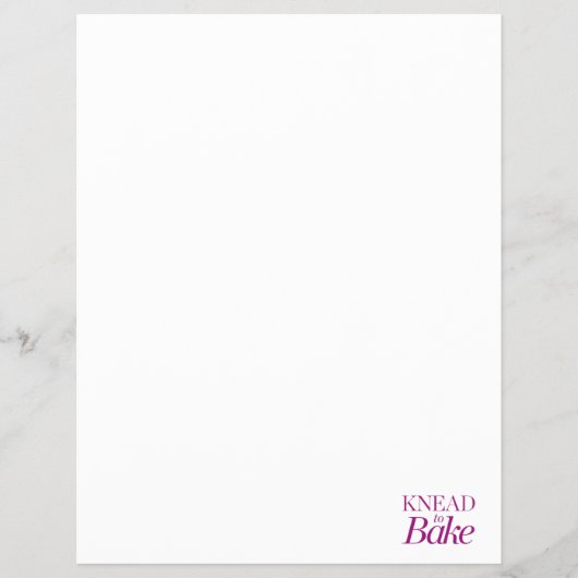 Knead naar Bake Flyer (Voorkant)