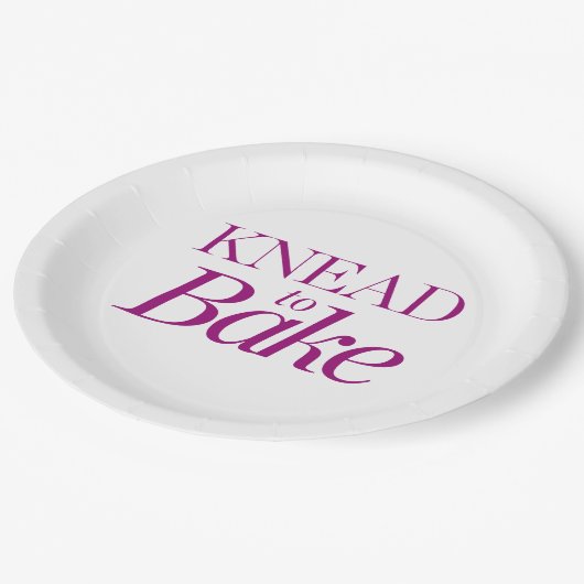 Knead naar Bake Papieren Bordje (Gekanteld)