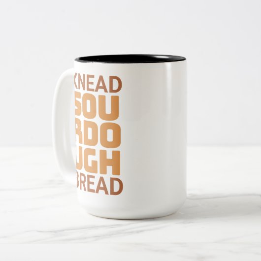 Knead Sourdough Bread Baker Broodjesmaker Tweekleurige Koffiemok (Voorkant links)