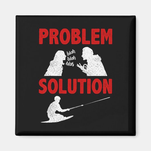 Knee Boarding Aquatic Sport Problem Solution Hobby Magneet (Voorkant)