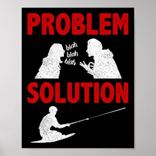Knee Boarding Aquatic Sport Problem Solution Hobby Poster (Voorkant)