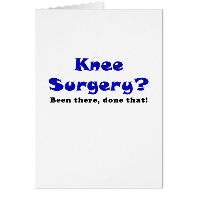 Knee-chirurgie is daar uitgevoerd dat (Voorkant)