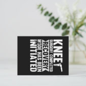 Knee-chirurgie voltooid Herstelmodus Briefkaart (Staand voorkant)