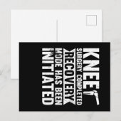 Knee-chirurgie voltooid Herstelmodus Briefkaart (Voorkant / Achterkant)