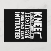 Knee-chirurgie voltooid Herstelmodus Briefkaart (Voorkant)