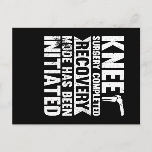 Knee-chirurgie voltooid Herstelmodus Briefkaart (Voorkant)